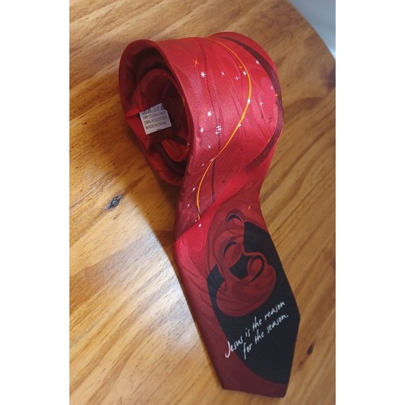Men's Tie - Jesus Is The Reason for the Season- Christmas Holiday Season - Picture 3 of 6